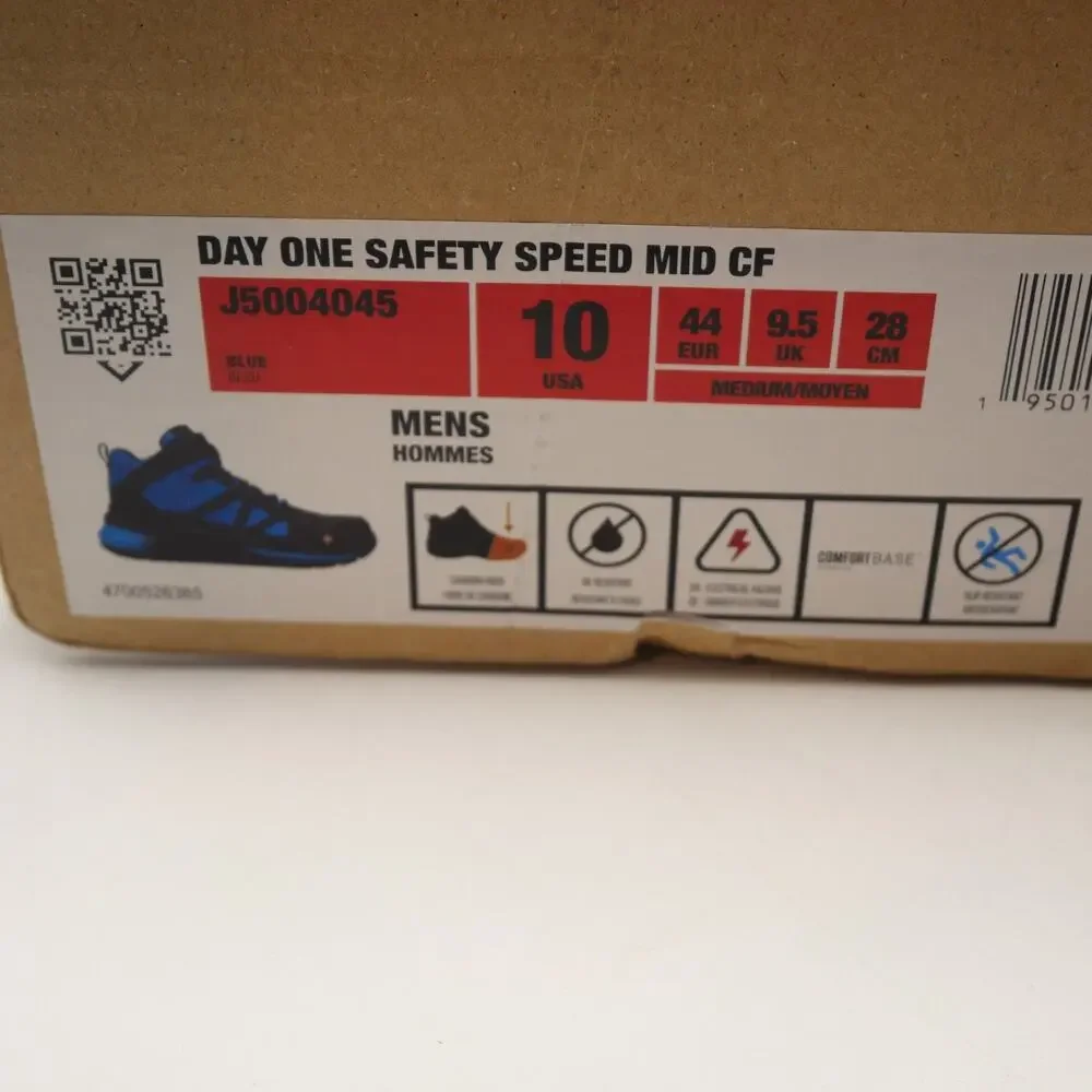 Merrell Men's 10 Work Boots Fullbench Speed Mid Carbon Fiber  Black Blue NEW